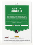 AUTOGRAPHED Austin Cindric 2022 Donruss Racing ROOKIE SEASON (Team Penske) Signed NASCAR Collectible Trading Card with COA