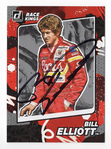 AUTOGRAPHED Bill Elliott 2022 Donruss Racing RACE KINGS (#9 Coors Team) Rare Gray Parallel Insert Signed Collectible NASCAR Trading Card with COA
