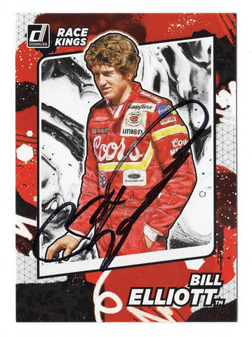 AUTOGRAPHED Bill Elliott 2022 Donruss Racing RACE KINGS (#9 Coors Team) Rare Insert Signed Collectible NASCAR Trading Card with COA