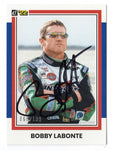 AUTOGRAPHED Bobby Labonte 2022 Donruss Racing RARE BLUE PARALLEL (#18 Interstate Team) Insert Signed Collectible NASCAR Trading Card #066/199 with COA