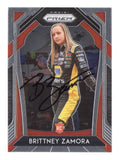 AUTOGRAPHED Brittney Zamora 2020 Panini Prizm Racing OFFICIAL ROOKIE CARD (K&N Series) Rare Signed NASCAR Collectible Trading Card with COA