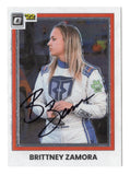 AUTOGRAPHED Brittney Zamora 2022 Donruss Optic Racing SUPER GIRL (K&N Series) Signed NASCAR Collectible Trading Card with COA