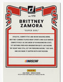 AUTOGRAPHED Brittney Zamora 2022 Donruss Racing SUPER GIRL (K&N Series) Signed NASCAR Collectible Trading Card with COA