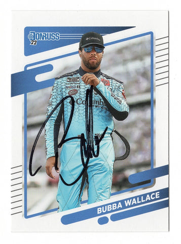 AUTOGRAPHED Bubba Wallace 2022 Donruss Racing (#23 Columbia Team) 23XI Racing Signed NASCAR Collectible Trading Card with COA