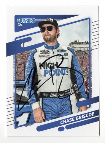 AUTOGRAPHED Chase Briscoe 2022 Donruss Racing (#14 Stewart-Haas Team) NASCAR Cup Series Signed NASCAR Collectible Trading Card with COA