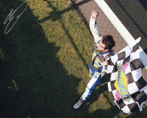 AUTOGRAPHED Chase Elliott #9 NAPA Racing RACE WIN VICTORY (Checkered Flag) Signed 8X10 Inch Picture NASCAR Glossy Photo with COA