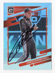 AUTOGRAPHED Christopher Bell 2022 Donruss Optic Racing RARE SILVER PRIZM Signed NASCAR Collectible Trading Card with COA