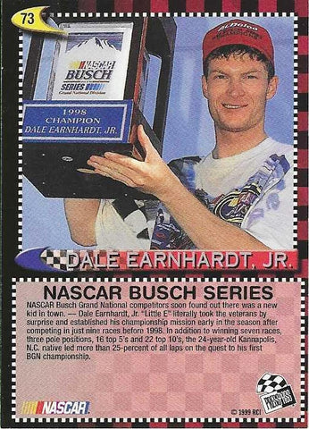 AUTOGRAPHED Dale Earnhardt Jr. 1999 Press Pass Racing 1998 BUSCH SERIE – Trackside