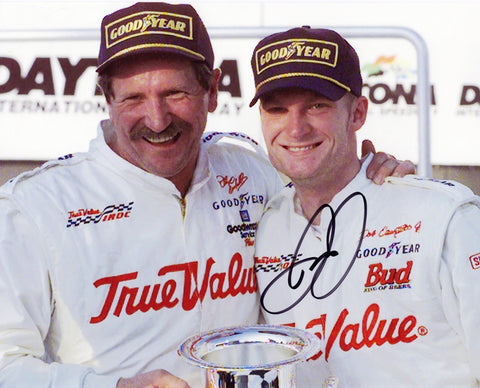 AUTOGRAPHED Dale Earnhardt Jr. 1999 TruValue DAYTONA IROC SERIES RACE WIN (Victory Lane with Father) Signed 8X10 Inch Picture NASCAR Glossy Photo with COA