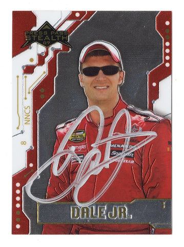 AUTOGRAPHED Dale Earnhardt Jr. 2007 Press Pass Stealth Racing CHECKLIST (#8 Budweiser Team) Signed NASCAR Collectible Trading Card with COA