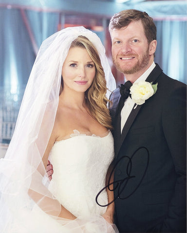 AUTOGRAPHED Dale Earnhardt Jr. 2017 New Years Eve Wedding to Wife Amy Signed 8X10 Inch Picture NASCAR Glossy Photo with COA