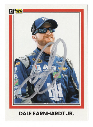 AUTOGRAPHED Dale Earnhardt Jr. 2022 Donruss Racing LITTLE E (#88 Nationwide Team) Signed NASCAR Collectible Trading Card with COA