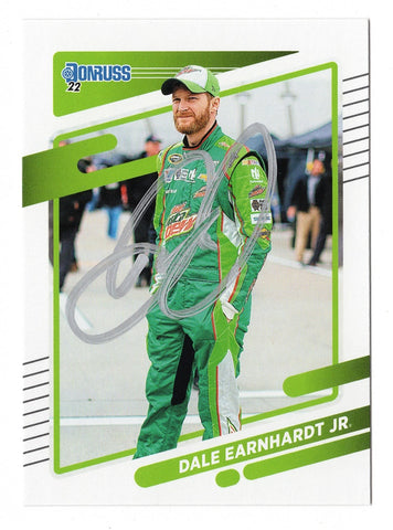 AUTOGRAPHED Dale Earnhardt Jr. 2022 Donruss Racing (#88 Diet Mtn Dew) Hendrick Motorsports Signed NASCAR Collectible Trading Card with COA