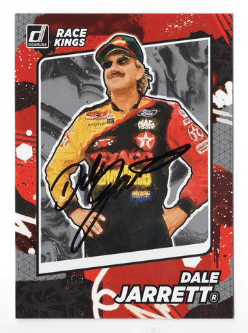 AUTOGRAPHED Dale Jarrett 2022 Donruss Racing RACE KINGS (Rare Gray Parallel Insert) Signed Collectible NASCAR Trading Card with COA