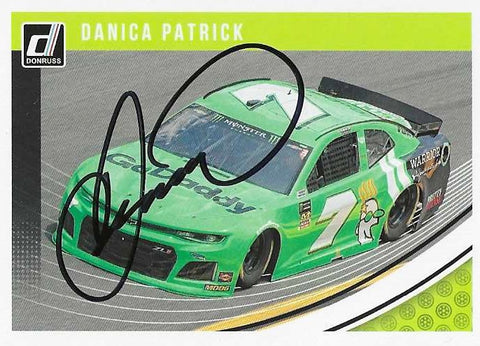 AUTOGRAPHED Danica Patrick 2019 Donruss Racing (#7 GoDaddy Team) Monster Cup Series Signed Collectible NASCAR Trading Card with COA