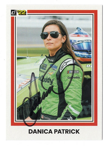 AUTOGRAPHED Danica Patrick 2022 Donruss Racing (#10 GoDaddy Team) Signed NASCAR Collectible Trading Card with COA