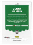 AUTOGRAPHED Denny Hamlin 2022 Donruss Optic Racing RARE SILVER PRIZM (#11 FedEx Team) Insert Signed NASCAR Collectible Trading Card with COA