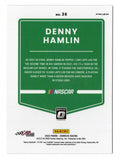 AUTOGRAPHED Denny Hamlin 2022 Donruss Optic Racing RARE SILVER PRIZM (#11 FedEx Team) Insert Signed NASCAR Collectible Trading Card with COA