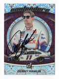 AUTOGRAPHED Denny Hamlin 2022 Donruss Racing CONTENDERS (#11 FedEx Team) Rare Insert Signed NASCAR Collectible Trading Card with COA