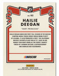 AUTOGRAPHED Hailie Deegan 2022 Donruss Optic Racing DIRT PRINCESS Rare Silver Prizm Insert Signed NASCAR Collectible Trading Card with COA
