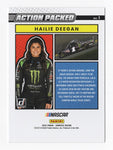 AUTOGRAPHED Hailie Deegan 2022 Donruss Racing ACTION PACKED (#1 Monster Truck Series) Rare Insert Signed NASCAR Collectible Trading Card with COA
