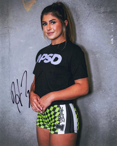 AUTOGRAPHED Hailie Deegan #1 Monster Energy Team PHOTO SHOOT Signed 8X10 Inch Picture NASCAR Glossy Photo with COA