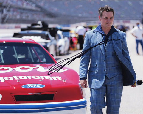 AUTOGRAPHED Jeff Gordon 2022 Darlington Raceway THROWBACK WEEKEND (Fox Broadcaster) Pit Road Walk Signed 8X10 Inch Picture NASCAR Glossy Photo with COA