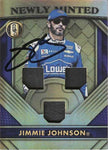 AUTOGRAPHED Jimmie Johnson 2021 Panini Chronicles Gold Standard NEWLY MINTED (Race-Used Tire Relic) Signed Collectible NASCAR Trading Card with COA