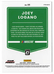 AUTOGRAPHED Joey Logano 2022 Donruss Optic Racing RARE SILVER PRIZM (#22 Pennzoil Team Penske) Insert Signed NASCAR Collectible Trading Card with COA