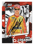 AUTOGRAPHED Joey Logano 2022 Donruss Racing RACE KINGS (#22 Pennzoil Penske Team) Signed NASCAR Collectible Trading Card with COA