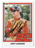 AUTOGRAPHED Joey Logano 2022 Donruss Racing (#22 Pennzoil Driver) Team Penske Signed NASCAR Collectible Trading Card with COA