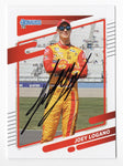 AUTOGRAPHED Joey Logano 2022 Donruss Racing (#22 Pennzoil Ford) Team Penske Signed NASCAR Collectible Trading Card with COA