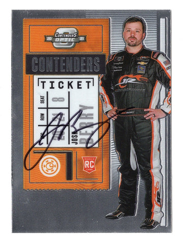 AUTOGRAPHED Josh Berry 2021 Donruss Optic Contenders Racing OFFICIAL ROOKIE CARD Rare Insert Signed NASCAR Collectible Trading Card with COA