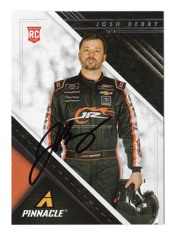 AUTOGRAPHED Josh Berry 2021 Panini Chronicles Pinnacle Racing OFFICIAL ROOKIE CARD Xfinity Series Signed NASCAR Collectible Trading Card with COA