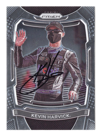 AUTOGRAPHED Kevin Harvick 2021 Panini Prizm Racing (#4 Mobil 1 Team) Signed NASCAR Collectible Trading Card with COA