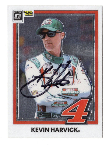 AUTOGRAPHED Kevin Harvick 2022 Donruss Optic Racing HAPPY (#4 Hunt Brothers Team) Signed NASCAR Collectible Trading Card with COA