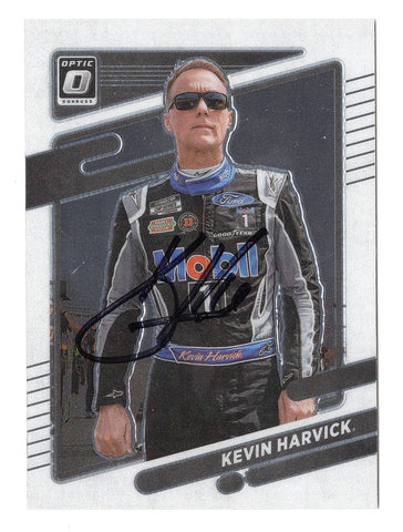 AUTOGRAPHED Kevin Harvick 2022 Donruss Optic Racing (#4 Mobil 1 Team) Signed NASCAR Collectible Trading Card with COA