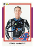 AUTOGRAPHED Kevin Harvick 2022 Donruss Racing HAPPY (#4 Mobil 1 Team) Rare Purple Parallel Insert Signed NASCAR Collectible Trading Card #29/49 with COA