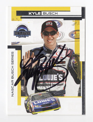 AUTOGRAPHED Kyle Busch 2005 Press Pass Eclipse Racing (#5 Lowes Busch Series Team) Rookie Signed NASCAR Collectible Trading Card with COA