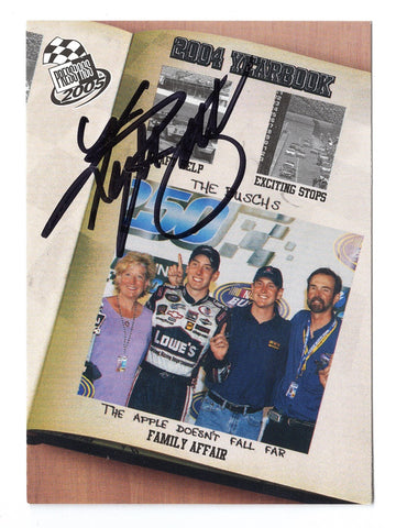 AUTOGRAPHED Kyle Busch 2005 Press Pass Racing 2004 YEARBOOK (First NASCAR Victory) Signed NASCAR Collectible Trading Card with COA