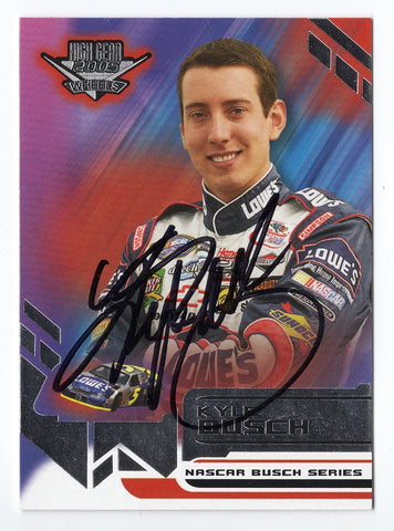 AUTOGRAPHED Kyle Busch 2005 Wheels High Gear Racing (#5 Lowes Team) Hendrick Busch Series Signed NASCAR Collectible Trading Card with COA