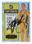 AUTOGRAPHED Kyle Busch 2021 Donruss Racing CONTENDERS TICKET Rare Insert Signed NASCAR Collectible Trading Card with COA