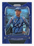 AUTOGRAPHED Kyle Larson 2021 Panini Prizm Racing WHEELS BLUE PRIZM (#5 Hendrick Motorsports) Signed NASCAR Collectible Trading Card with COA