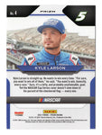 AUTOGRAPHED Kyle Larson 2021 Panini Prizm Racing WHEELS BLUE PRIZM (#5 Hendrick Motorsports) Signed NASCAR Collectible Trading Card with COA
