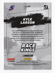 AUTOGRAPHED Kyle Larson 2022 Donruss Racing RACE KINGS (Rare Blue Parallel) Insert Signed NASCAR Collectible Trading Card with COA #064/199
