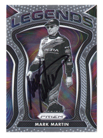 AUTOGRAPHED Mark Martin 2021 Panini Prizm Racing LEGENDS (#6 Viagra Team) Signed Collectible NASCAR Trading Card with COA