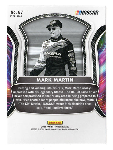 AUTOGRAPHED Mark Martin 2021 Panini Prizm Racing RED & BLUE HYPER PRIZM Legends Rare Insert Signed Collectible NASCAR Trading Card with COA AUTOGRAPHED Mark Martin 2021 Panini Prizm Racing RED & BLUE HYPER PRIZM Legends Rare Insert Signed Collectible NASCAR Trading Card with COA