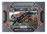 AUTOGRAPHED Martin Truex Jr. 2021 Panini Prizm Racing BURNOUTS (Martinsville Win) Rare Insert Signed NASCAR Collectible Trading Card with COA