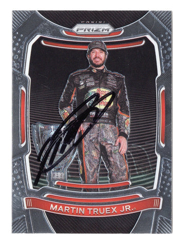 AUTOGRAPHED Martin Truex Jr. 2021 Panini Prizm Racing (Championship Trophy) Insert Signed NASCAR Collectible Trading Card with COA