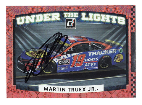 AUTOGRAPHED Martin Truex Jr. 2022 Donruss Racing UNDER THE LIGHTS Rare Insert Signed NASCAR Collectible Trading Card with COA